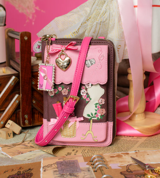 Vendula Pink Ribbon Sewing Box Scrapbook Bree Phone Pouch