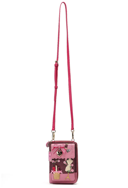 Vendula Pink Ribbon Sewing Box Scrapbook Bree Phone Pouch
