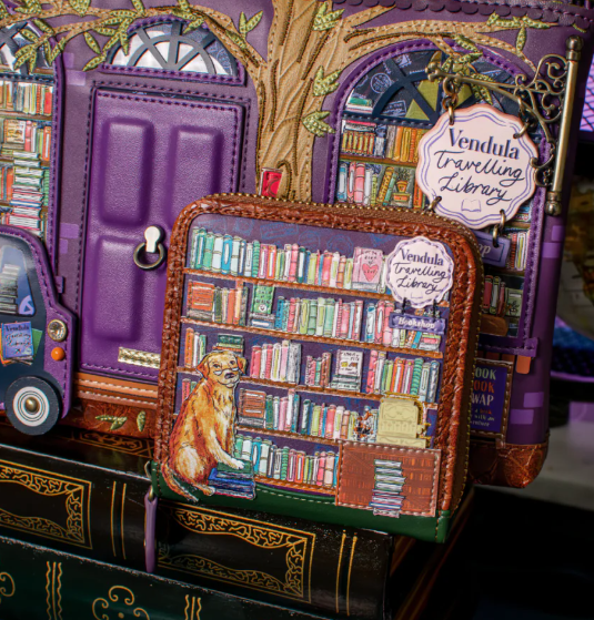 Vendula Travelling Library Bookshop Square Wallet