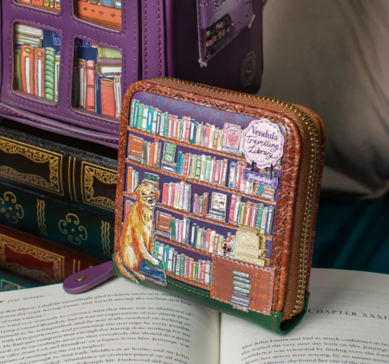 Vendula Travelling Library Bookshop Square Wallet