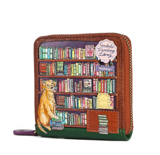 Vendula Travelling Library Bookshop Square Wallet
