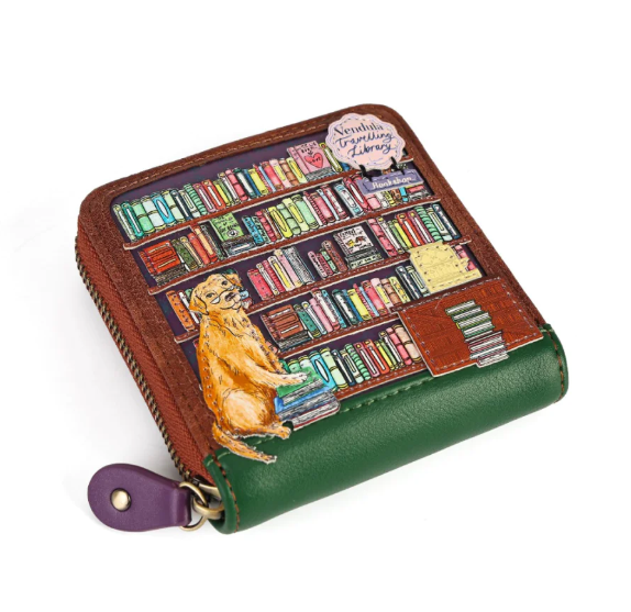Vendula Travelling Library Bookshop Square Wallet