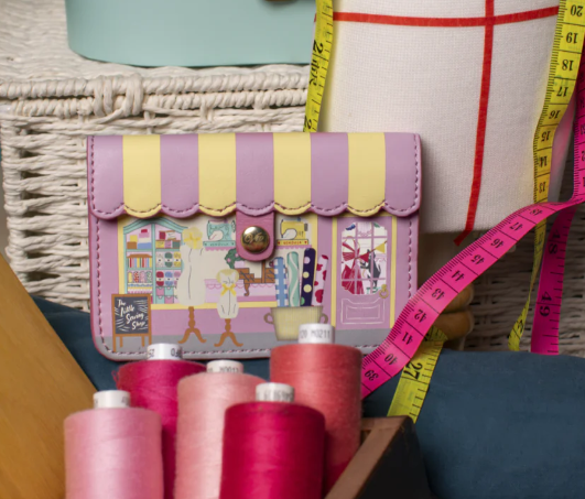 Vendula Sewing Shop Raspberry Edition Accordian Card Wallet