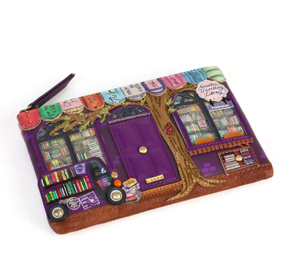 Vendula Travelling Library Bookshop Zipper Key Coin Purse