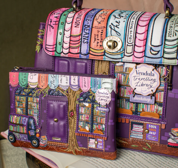 Vendula Travelling Library Bookshop Zipper Key Coin Purse