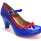 Cristofoli Autumnal Eileen Colbalt Blue with Red Ribbon
