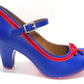Cristofoli Autumnal Eileen Colbalt Blue with Red Ribbon