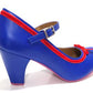 Cristofoli Autumnal Eileen Colbalt Blue with Red Ribbon