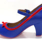 Cristofoli Autumnal Eileen Colbalt Blue with Red Ribbon