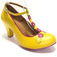 Cristofoli Lucille Mustard Yellow with Hot Pink Flowers