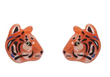 Erstwilder Pete Cromer Wildlife The Tranquil Tiger Earrings