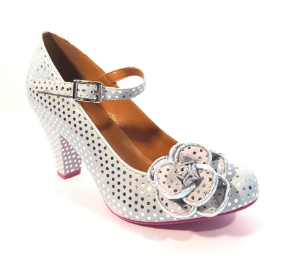 Cristofoli Juliet Soft Grey with Silver Polka Dots