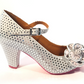 Cristofoli Juliet Soft Grey with Silver Polka Dots