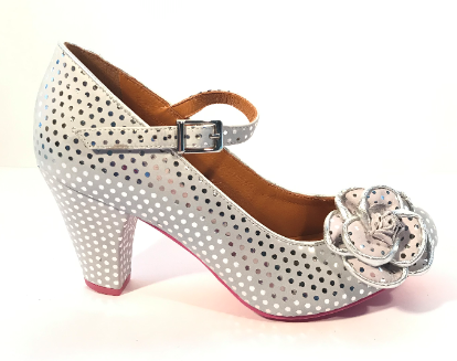 Cristofoli Juliet Soft Grey with Silver Polka Dots